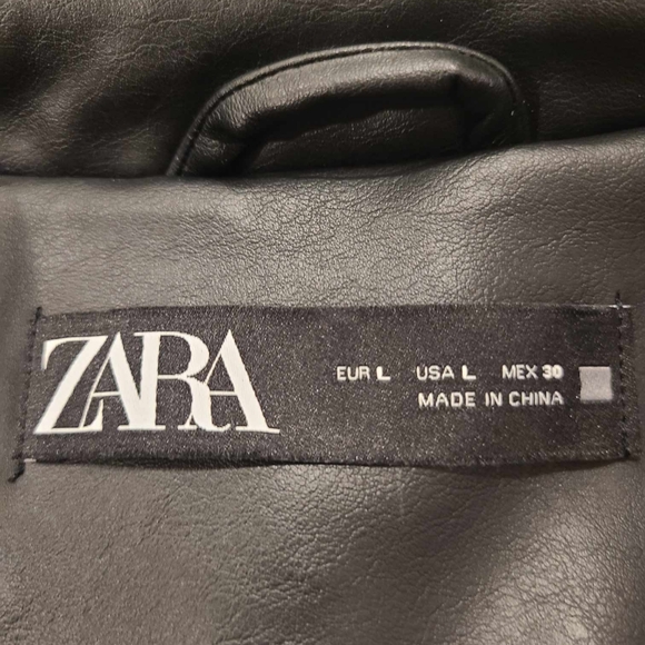 Zara Men's Biker Faux Leather Jacket - Picture 6 of 7